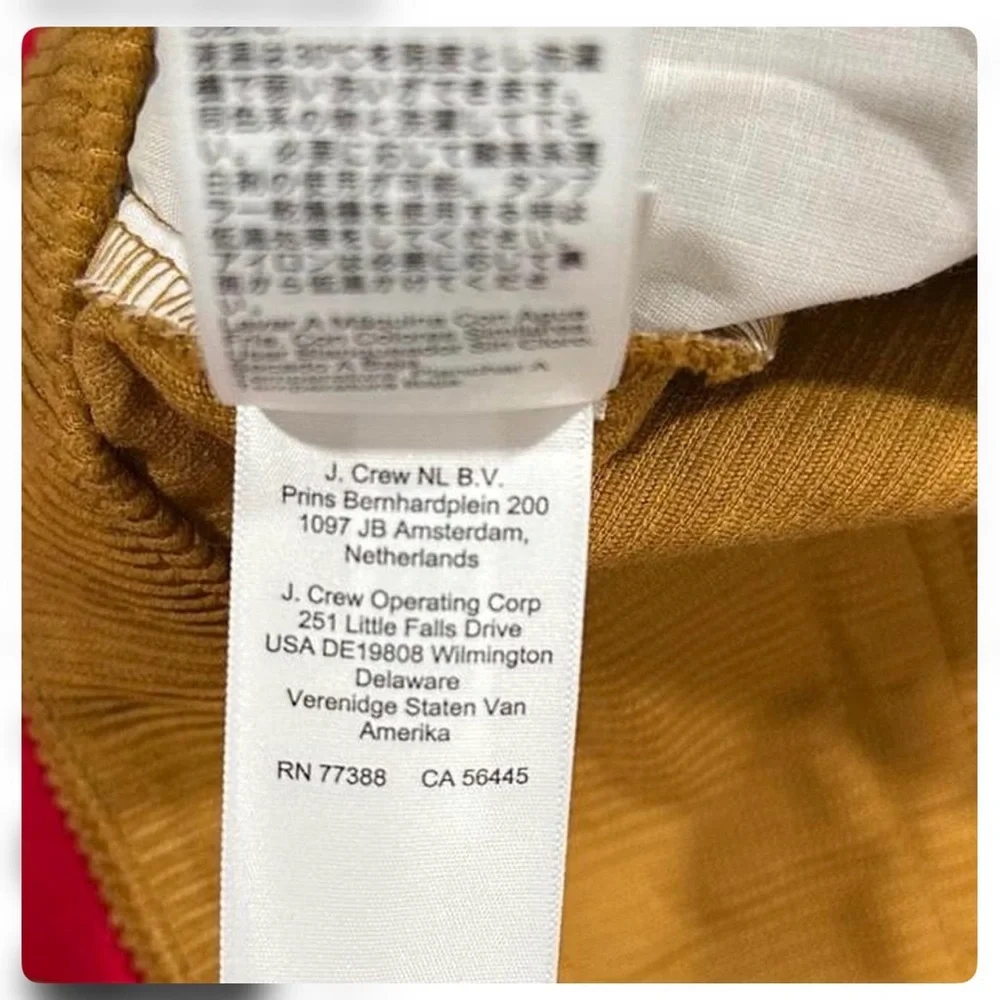 J. Crew Wide Leg Corduroy Pants Size 12 High Rise GoldeBrown Mustard Boho Retro